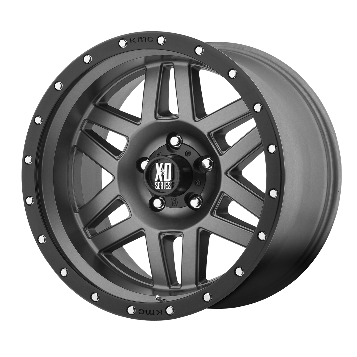 20x9 XD Series XD128 Matte Gray Black Ring Wheel 8x6.5 (18mm)