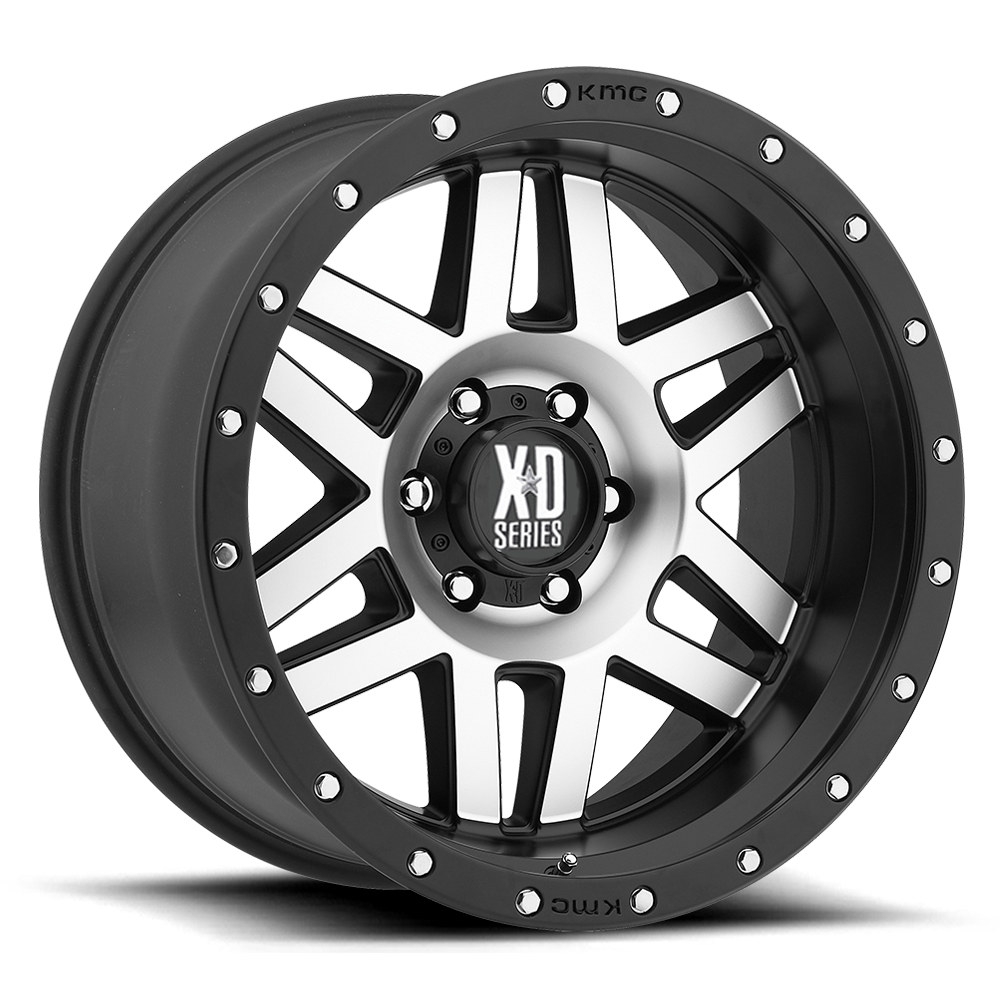 20x9 XD XD128 MACHETE Machined Face Black Ring Wheel 8x170 (0mm)