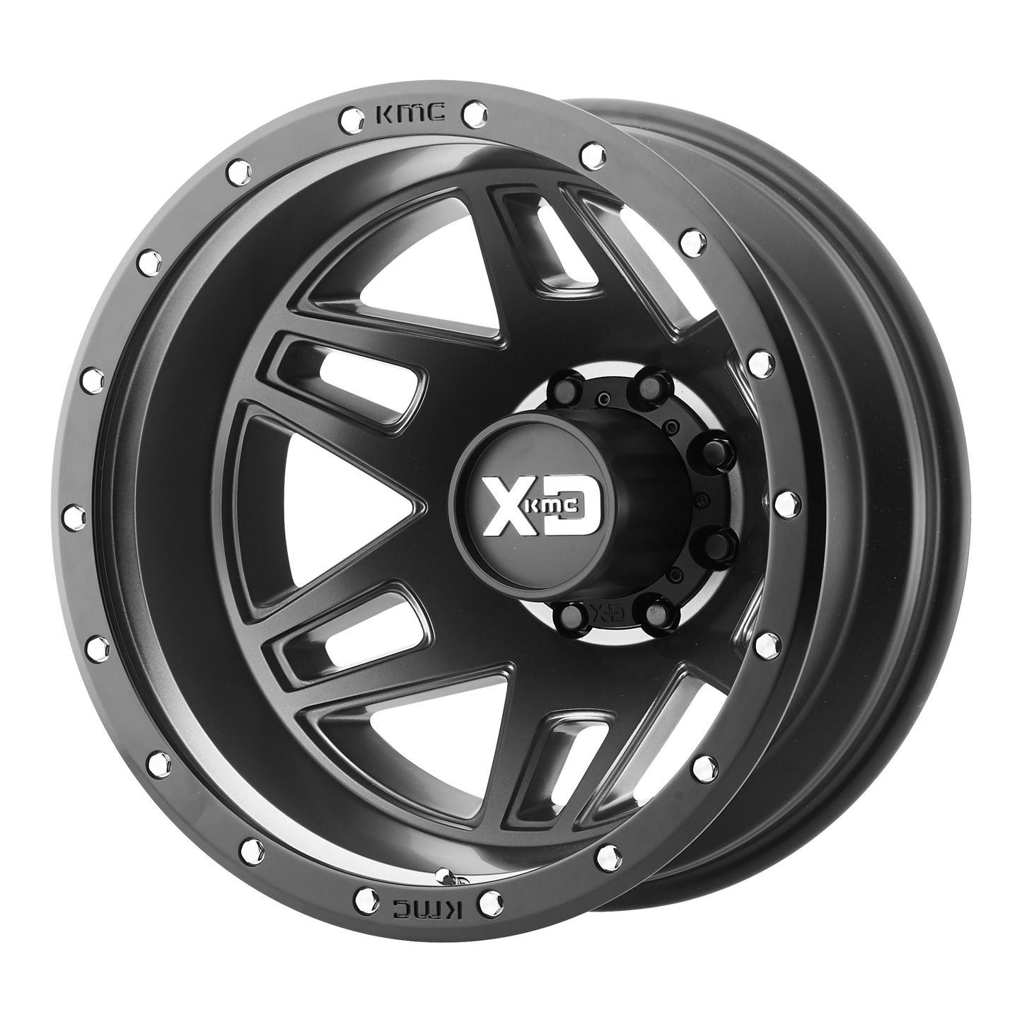 20x8.25 XD XD130 MACHETE DUALLY Rear Sat Blk Wheel 8X6.5 (-198mm)