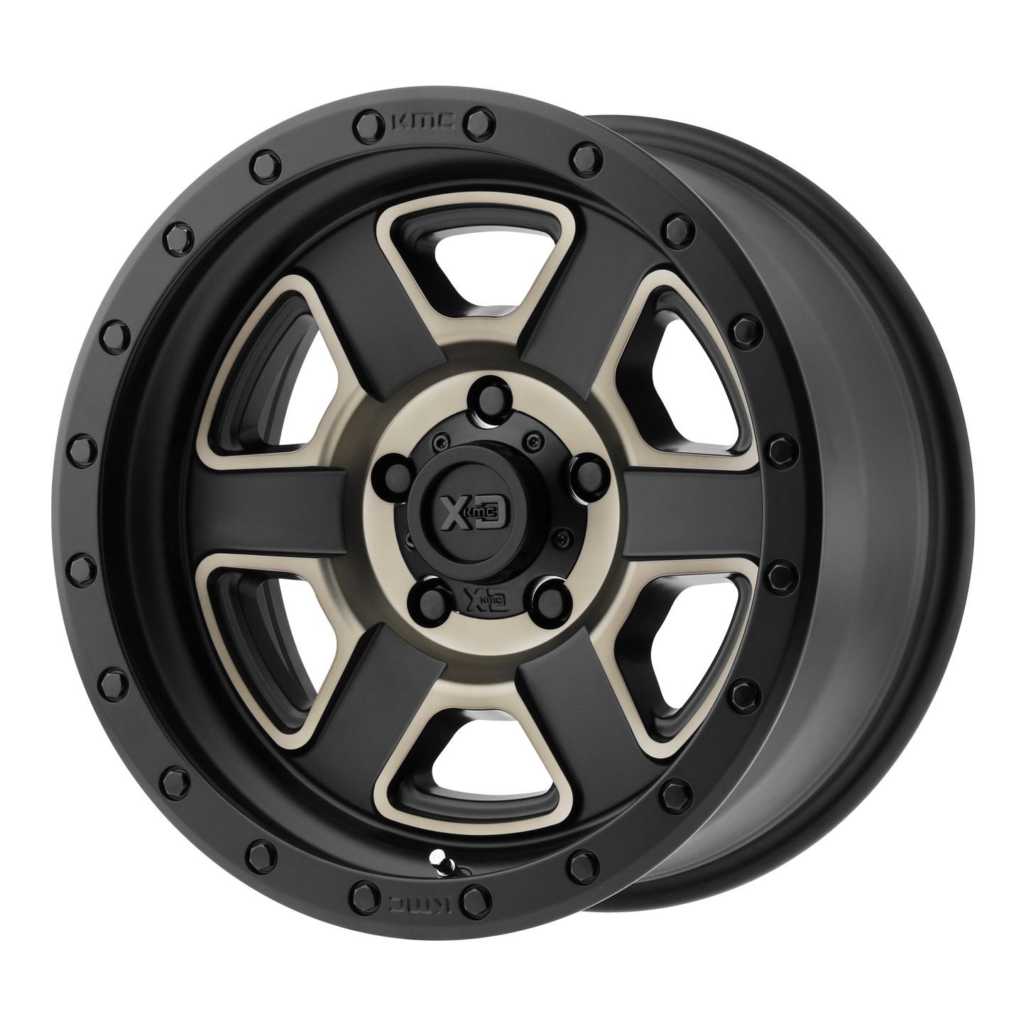 18x9 XD XD133 FUSION OFF-ROAD Sat Blk Machined W/ Dark Tint Wheel 5x5 (0mm)