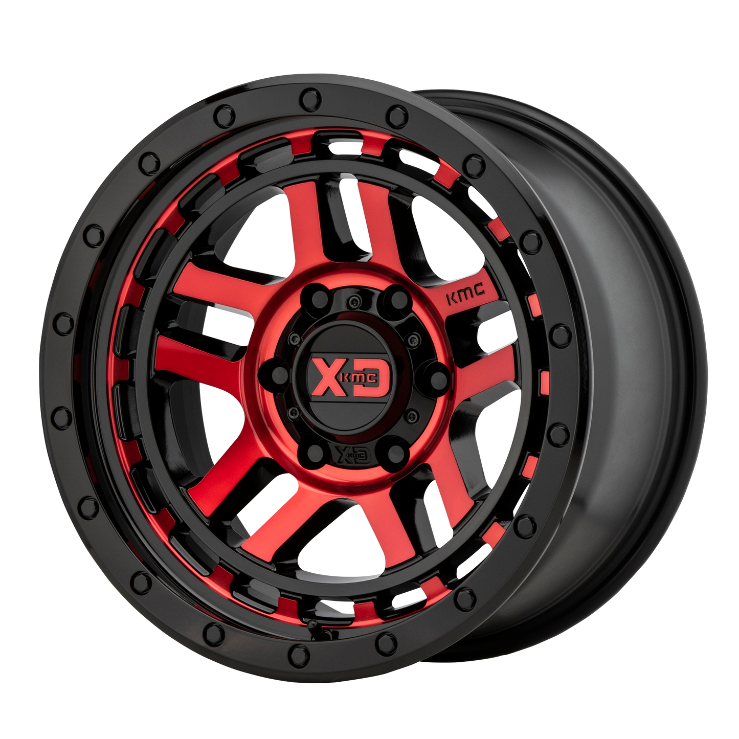 18x8.5 XD XD140 RECON Gloss Black Machined W/ Red Tint Wheel 6x5.5 (18mm)