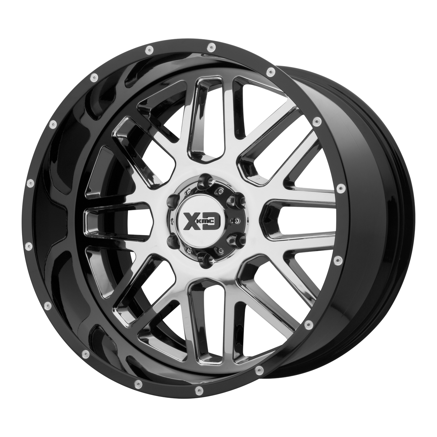 20x10 XD Series XD201 Chrome W/Black Lip Wheel 6x135 (-18mm)
