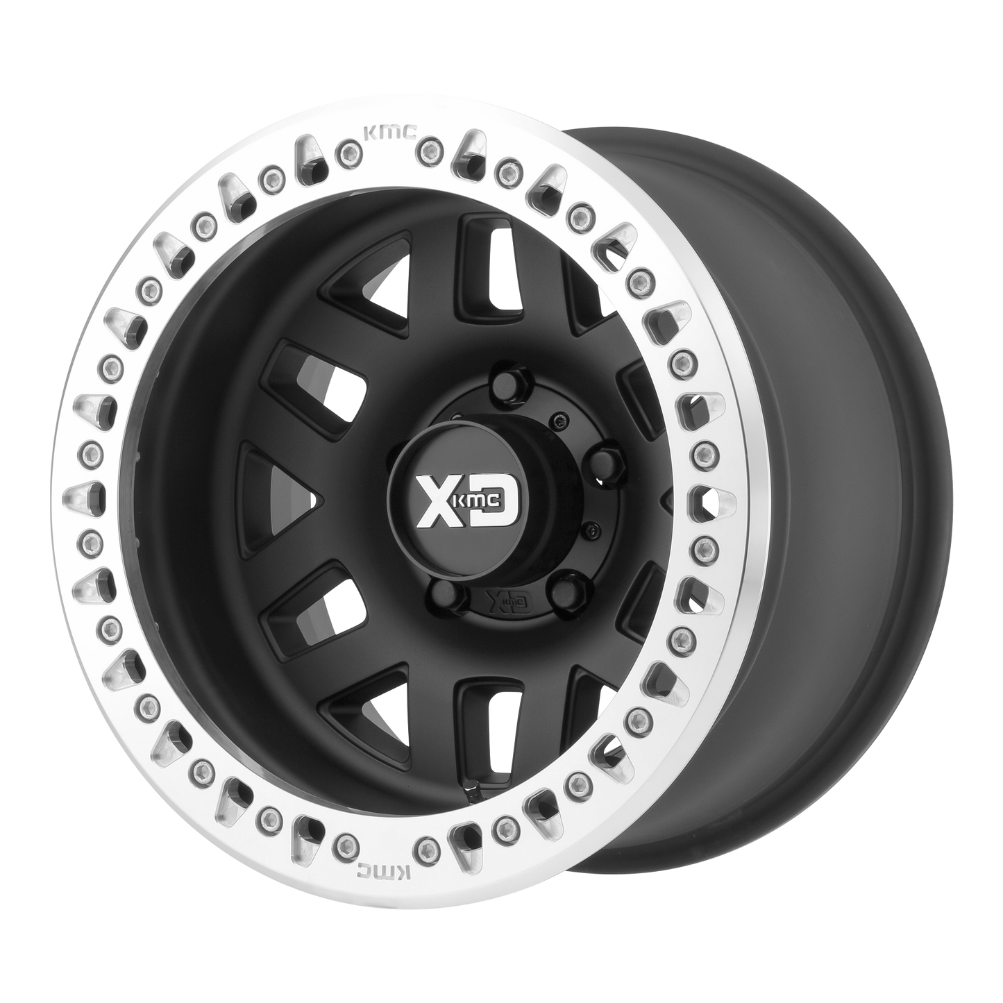 17x9 XD XD229 MACHETE CRAWL Satin Black Machined Bead Ring Wheel 5x5 (-38mm)