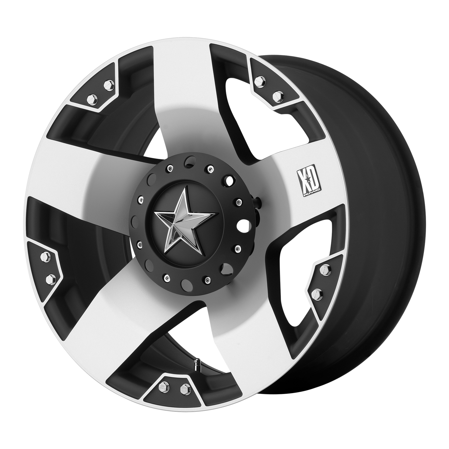 20x10 XD XD775 ROCKSTAR Mach Face W/ Matte Blk Windows Wheel 5x5/5x135 (-24mm)