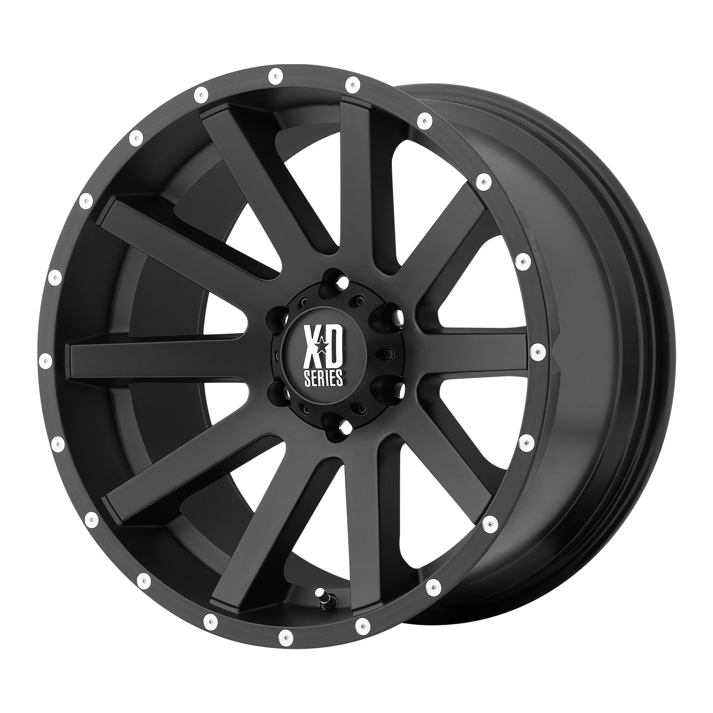 18x9 XD XD818 HEIST Satin Black Wheel 6x4.5 (30mm)