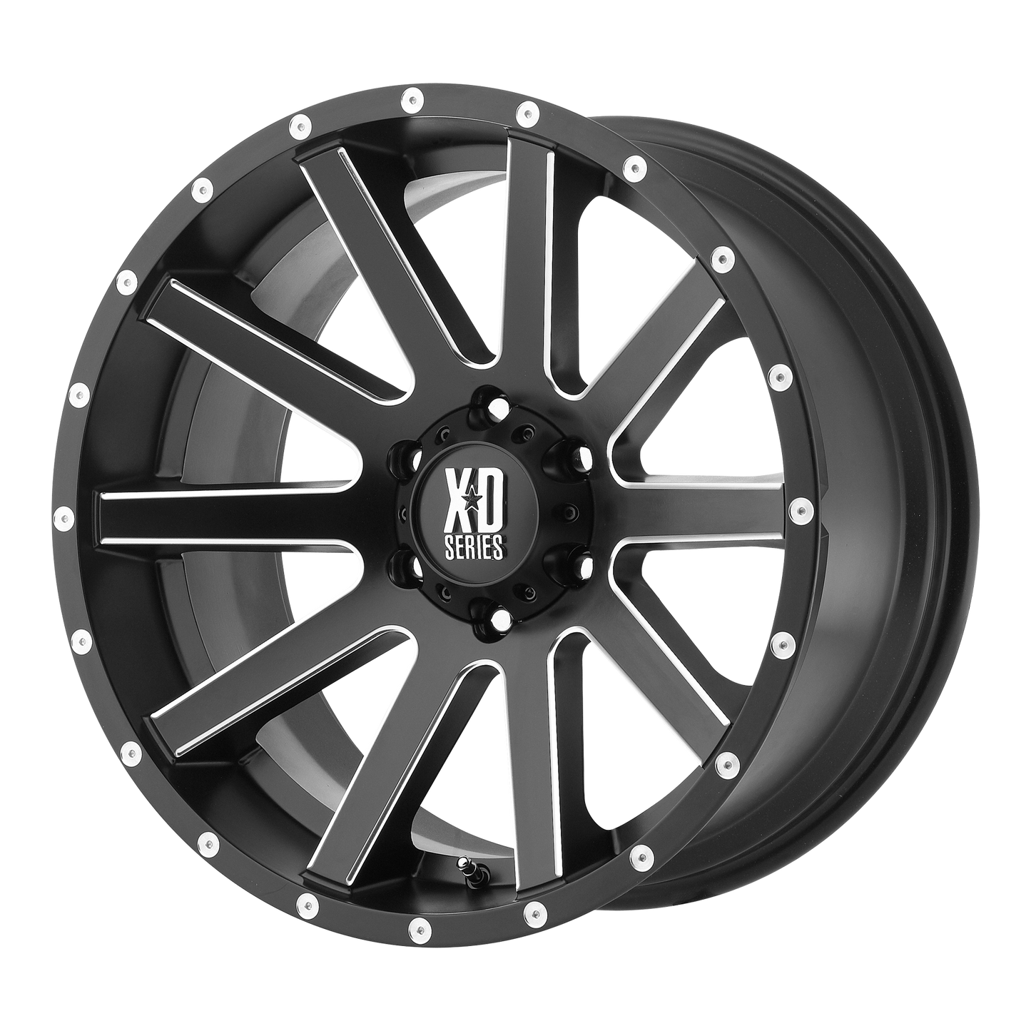 22x10 XD XD818 HEIST Satin Black Milled Wheel 6x135 (12mm)