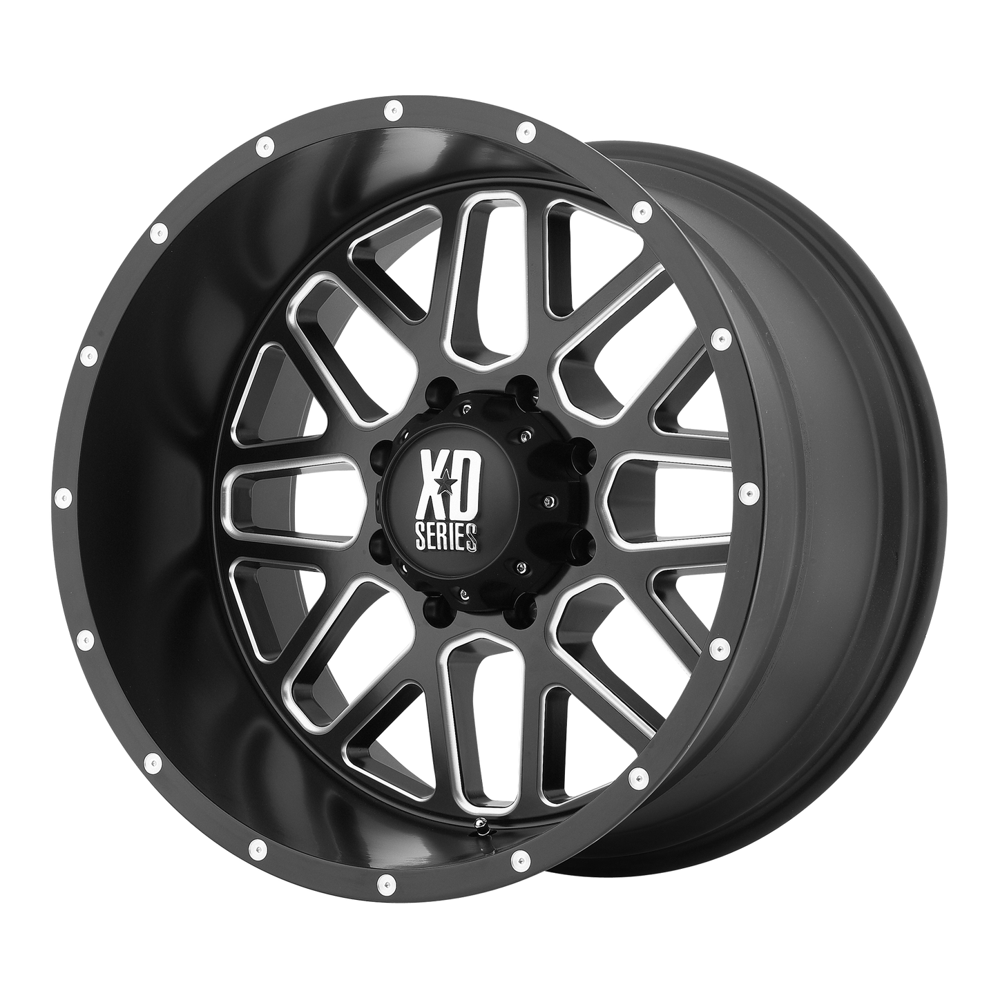 18x8 XD XD820 GRENADE Satin Black Milled Wheel 5x130 (48mm)