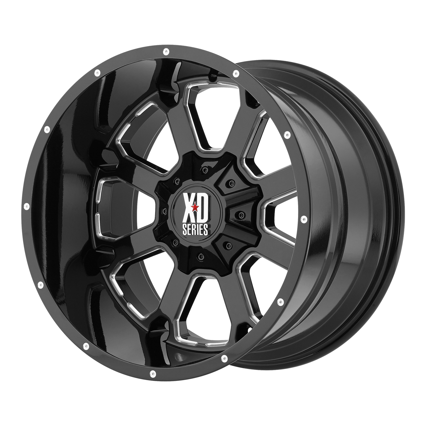 22x10 XD XD825 BUCK 25 Gloss Black Milled Wheel 8X6.5 (-18mm)