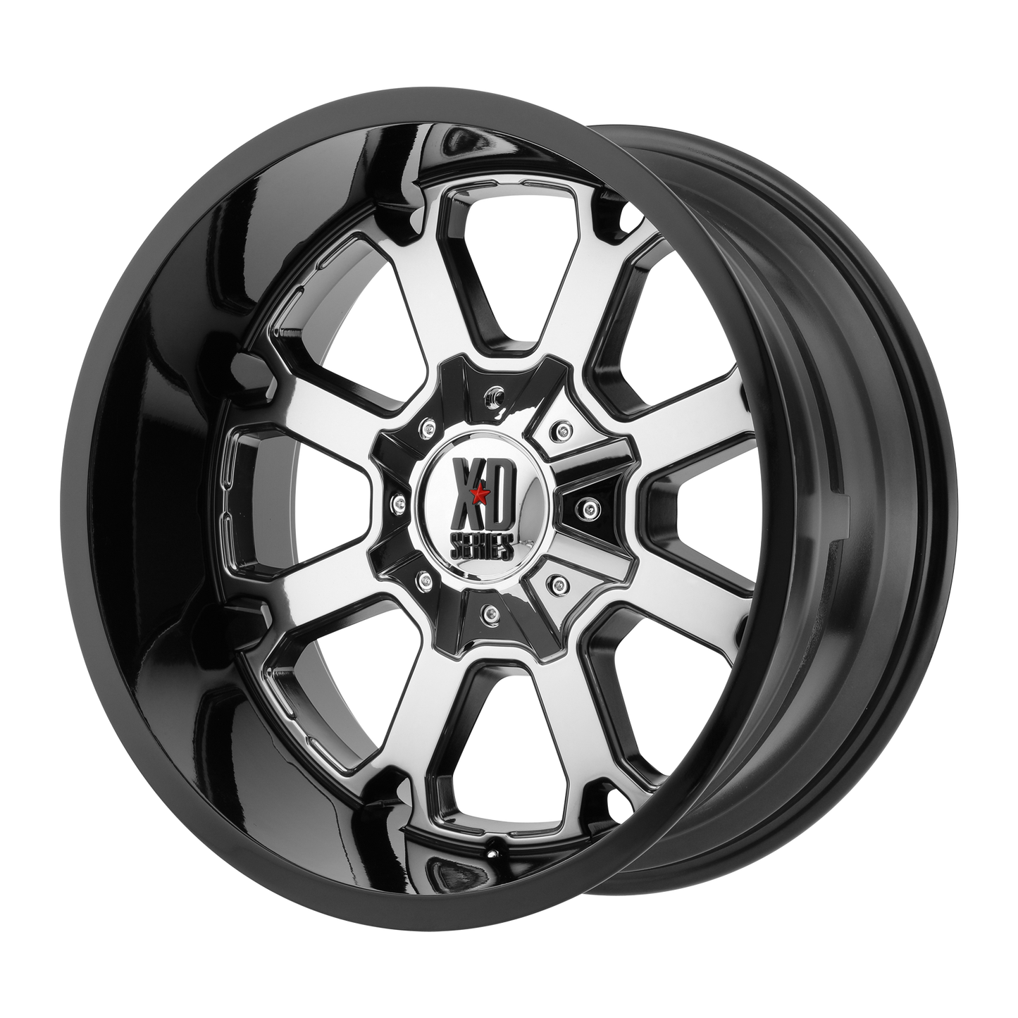 22x10 XD825 Buck 25 PVD Center W/Gloss Black Lip Wheel 8x6.5 (-18mm)