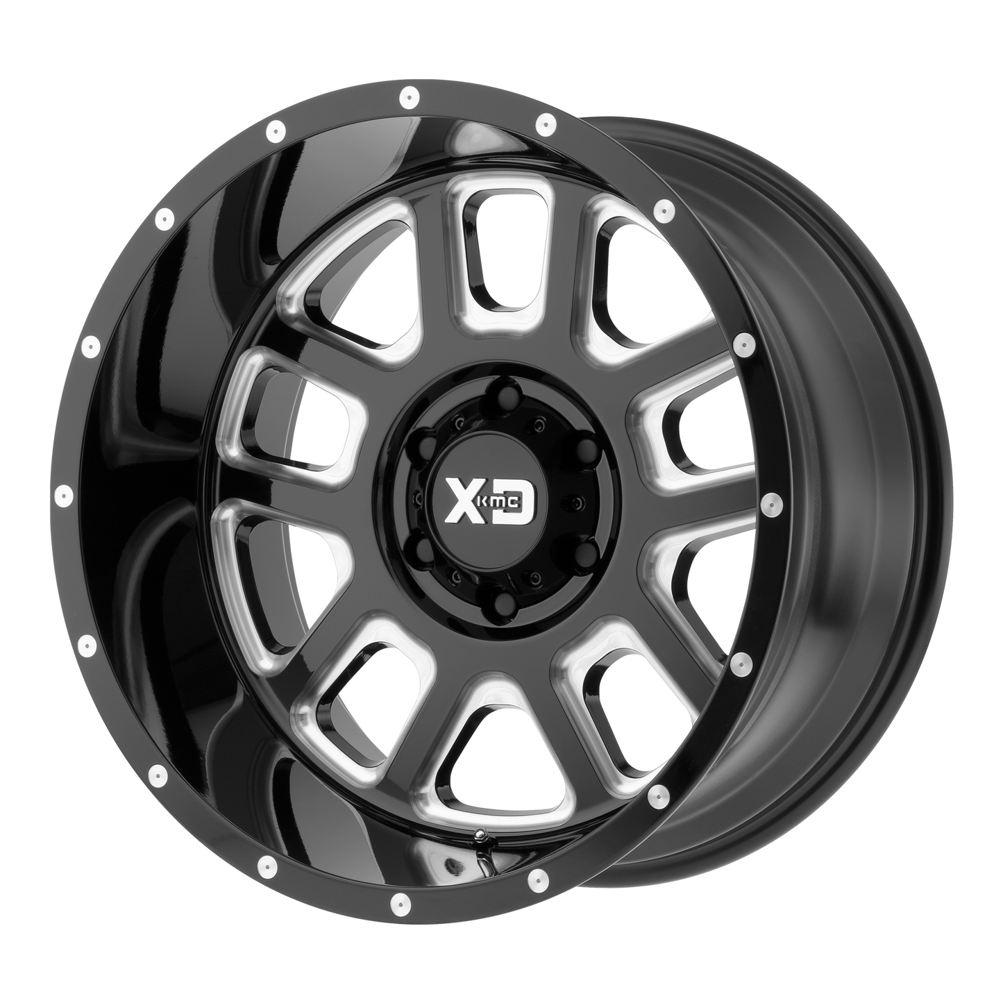 22x10 XD Series XD828 Gloss Black Milled Wheel 8x6.5 (-18mm)