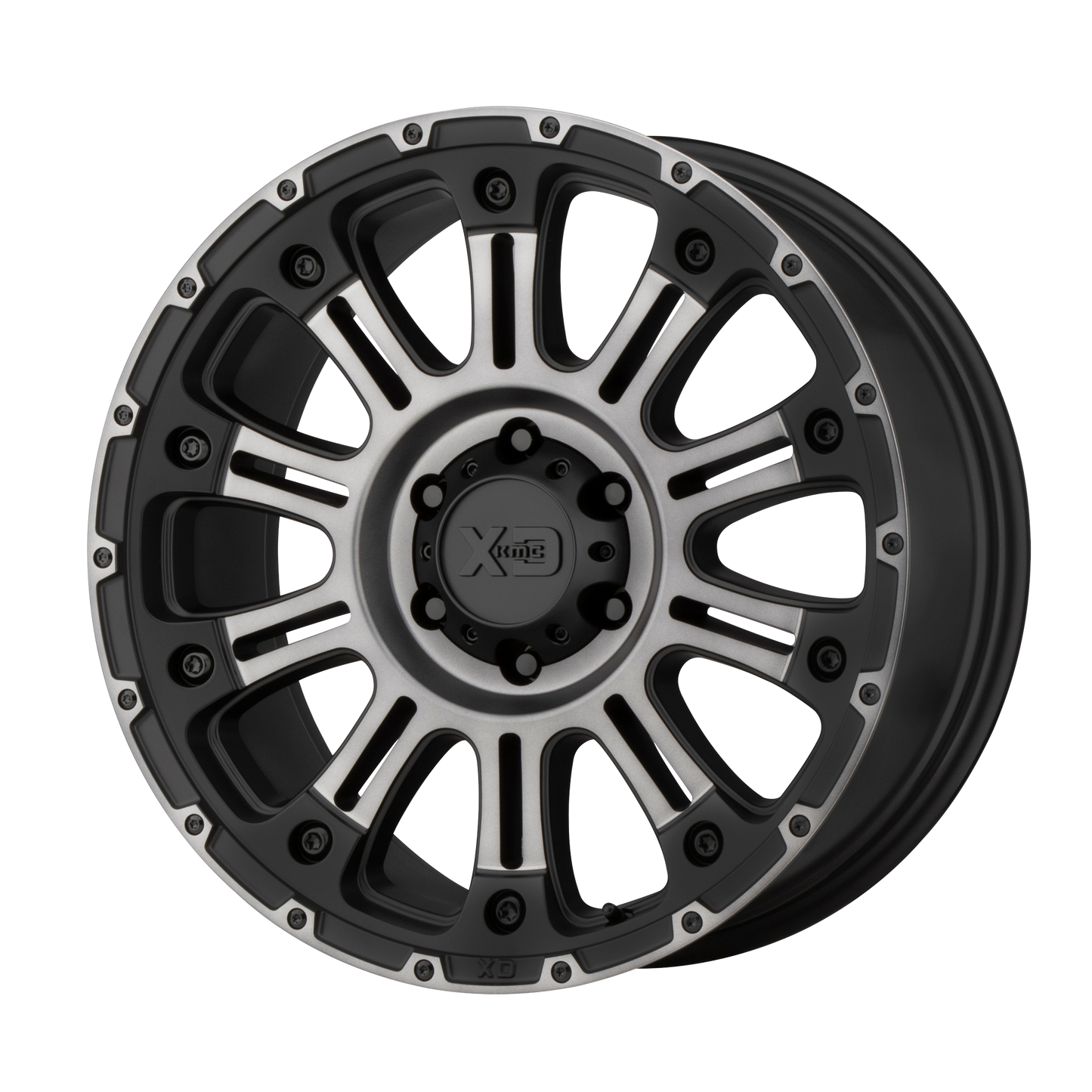 18x9 XD XD829 HOSS II Satin Black Machined Gray Tint Wheel 8X6.5 (18mm)