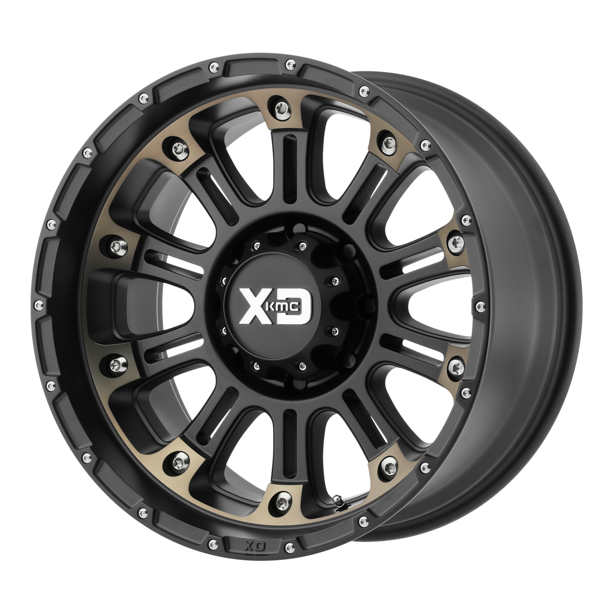 17x9 XD XD829 HOSS II Satin Black Machined Dark Tint Wheel 8X6.5 (18mm)
