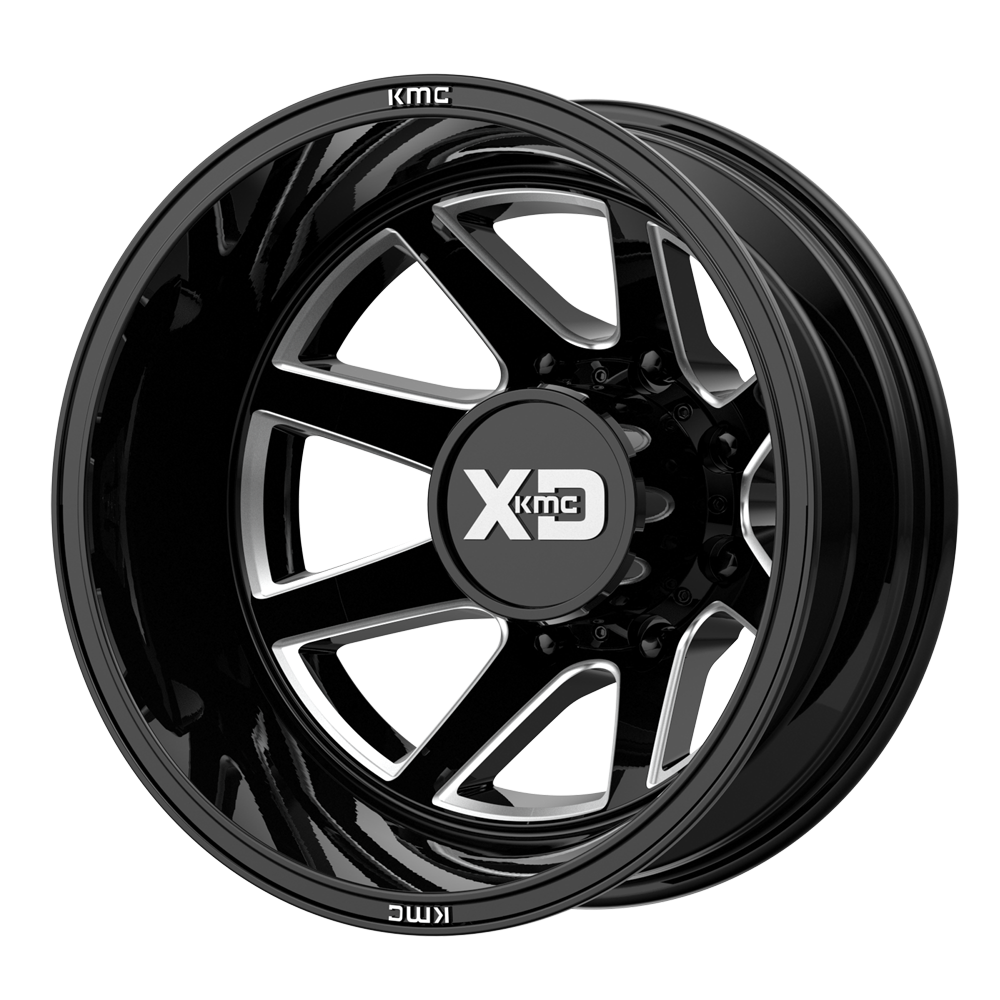 20x8.25 XD XD845 PIKE DUALLY Gloss Black Milled - Rear Wheel 8X6.5 (-246mm)