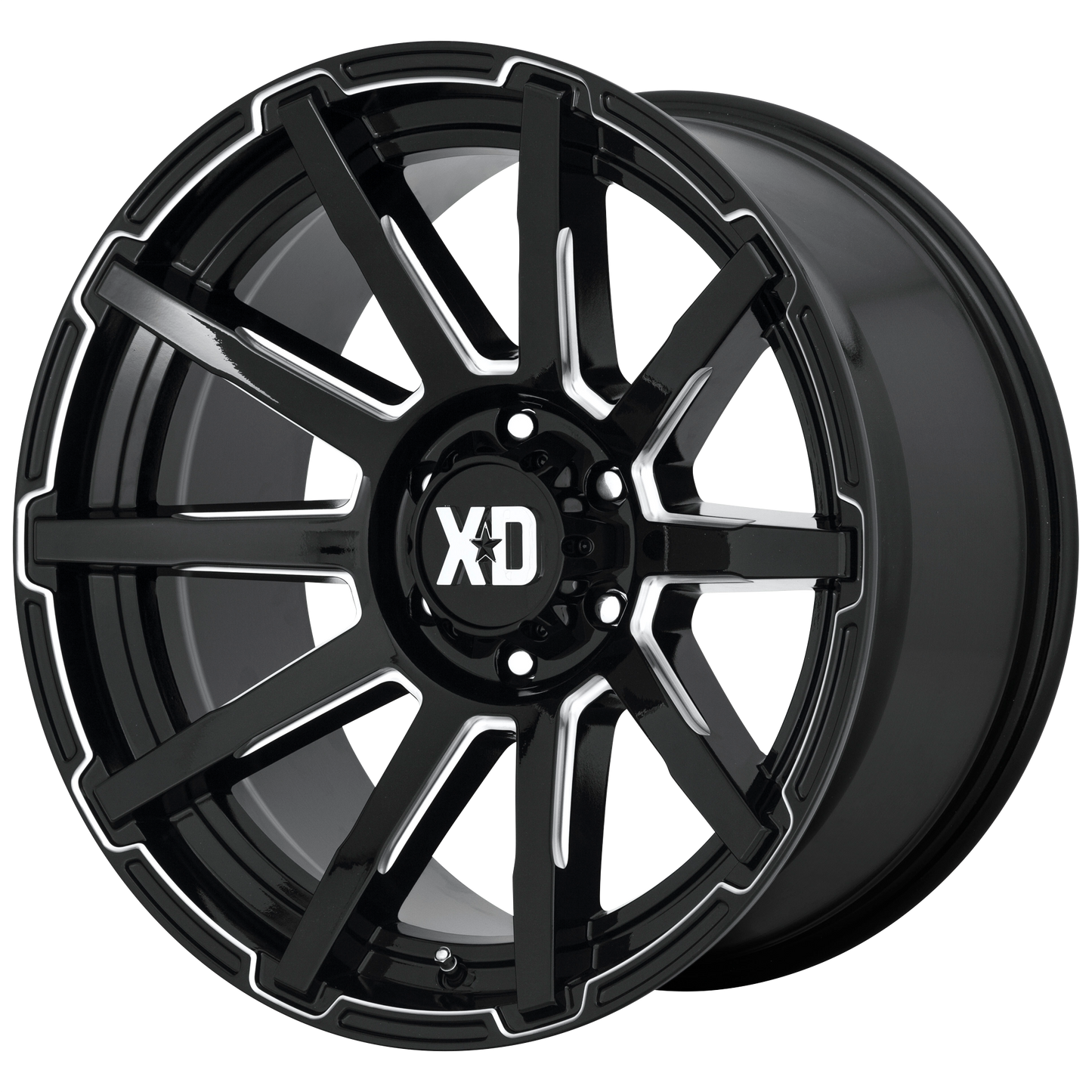 18x9 XD XD847 OUTBREAK Gloss Black Milled Wheel 8x170 (12mm)