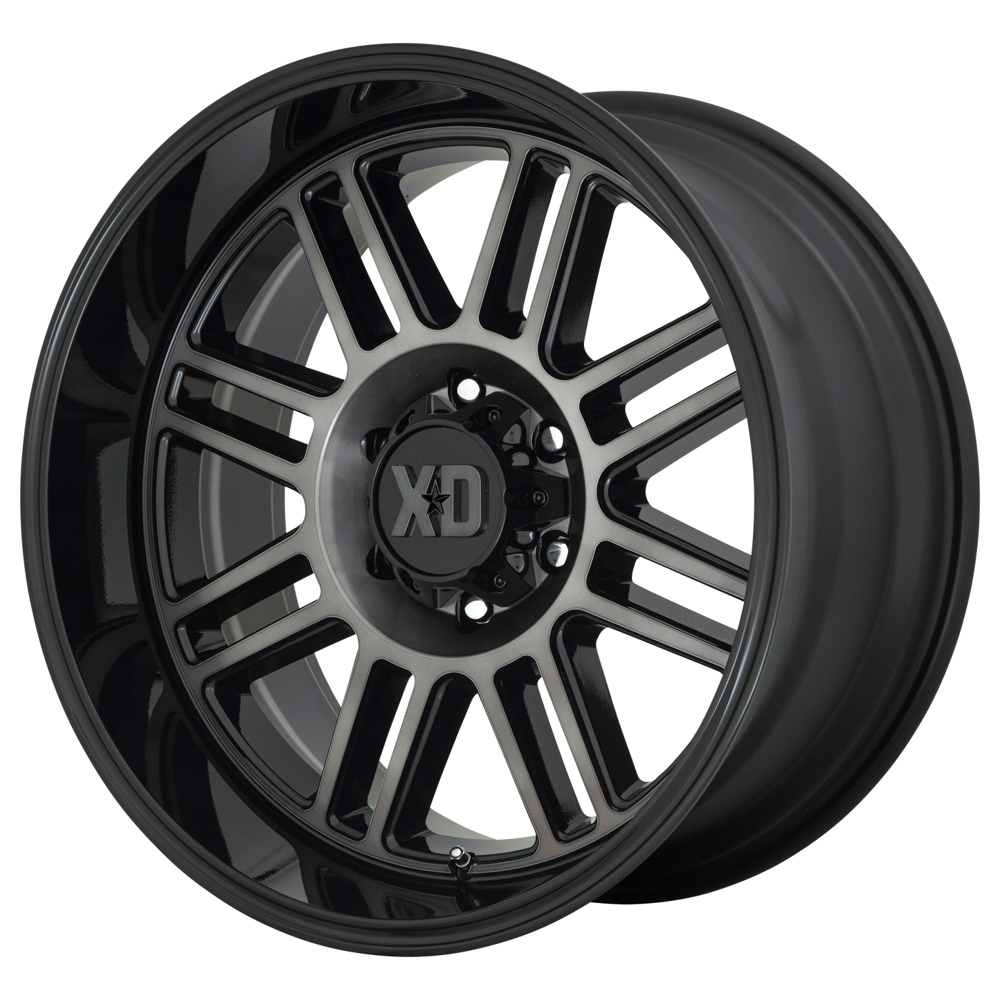 22x10 XD XD850 CAGE Gloss Black With Gray Tint Wheel 8x170 (-18mm)