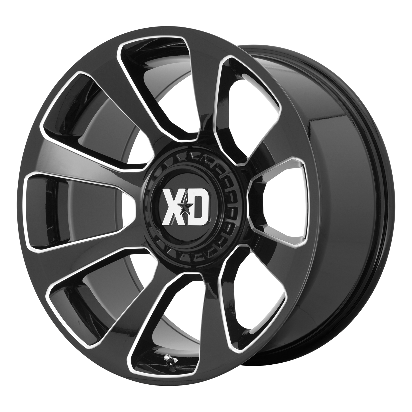 20x9 XD XD854 REACTOR GLOSS BLK MILLED Wheel 6x4.5/6x5.5 (18mm)