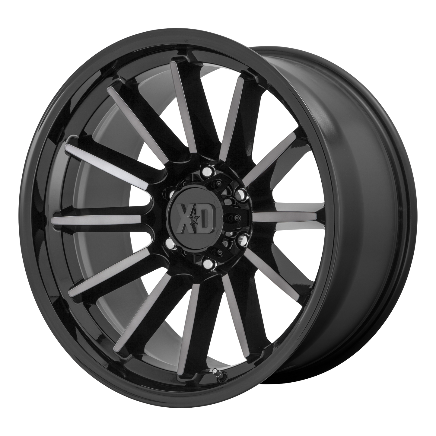 22x10 XD XD855 Luxe Gloss Black Machined W/ Gray Tint Wheel 6x5.5 (-18mm)