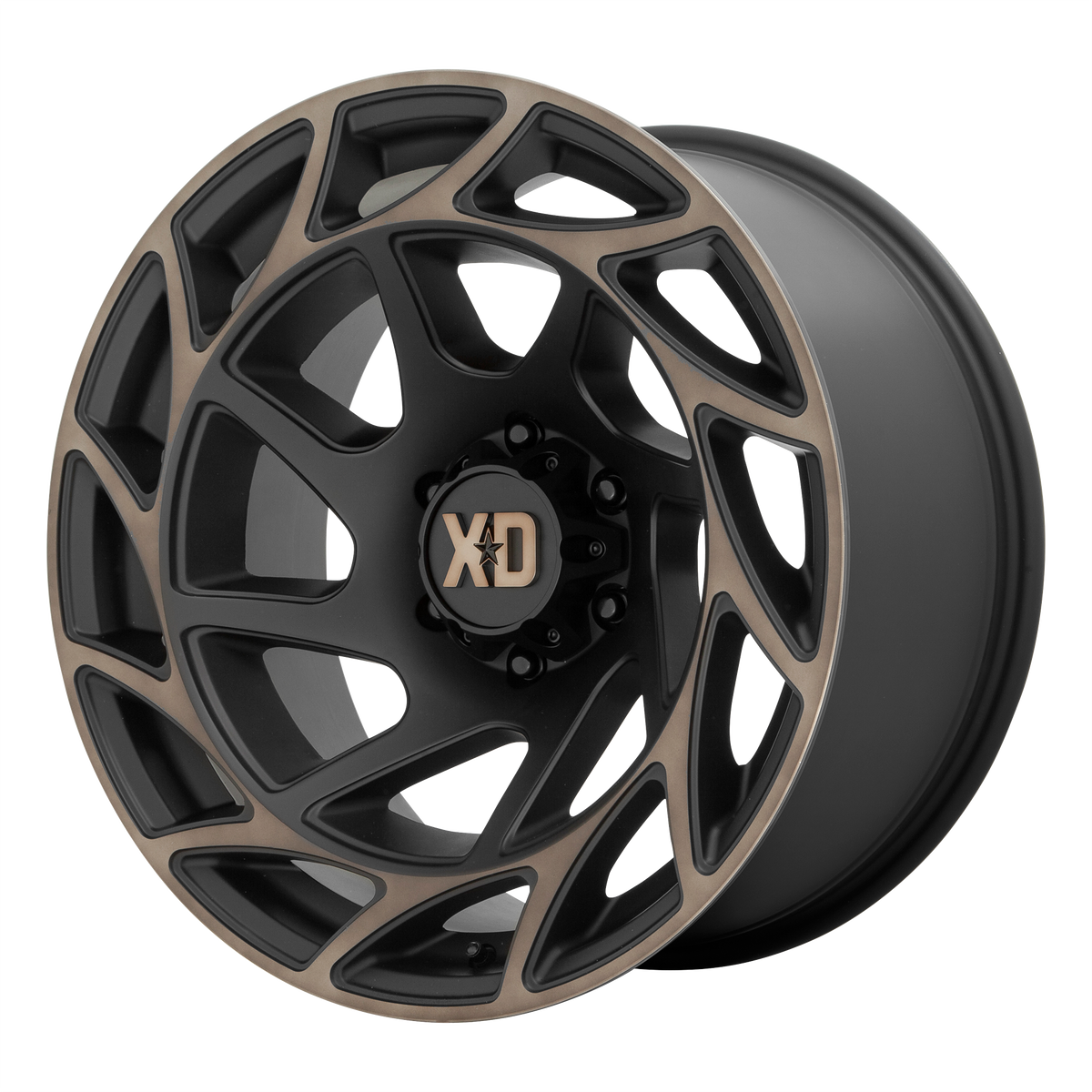 20x12 XD XD860 Onslaught Satin Black W/ Bronze Tint Wheel 8x170 (-44mm)