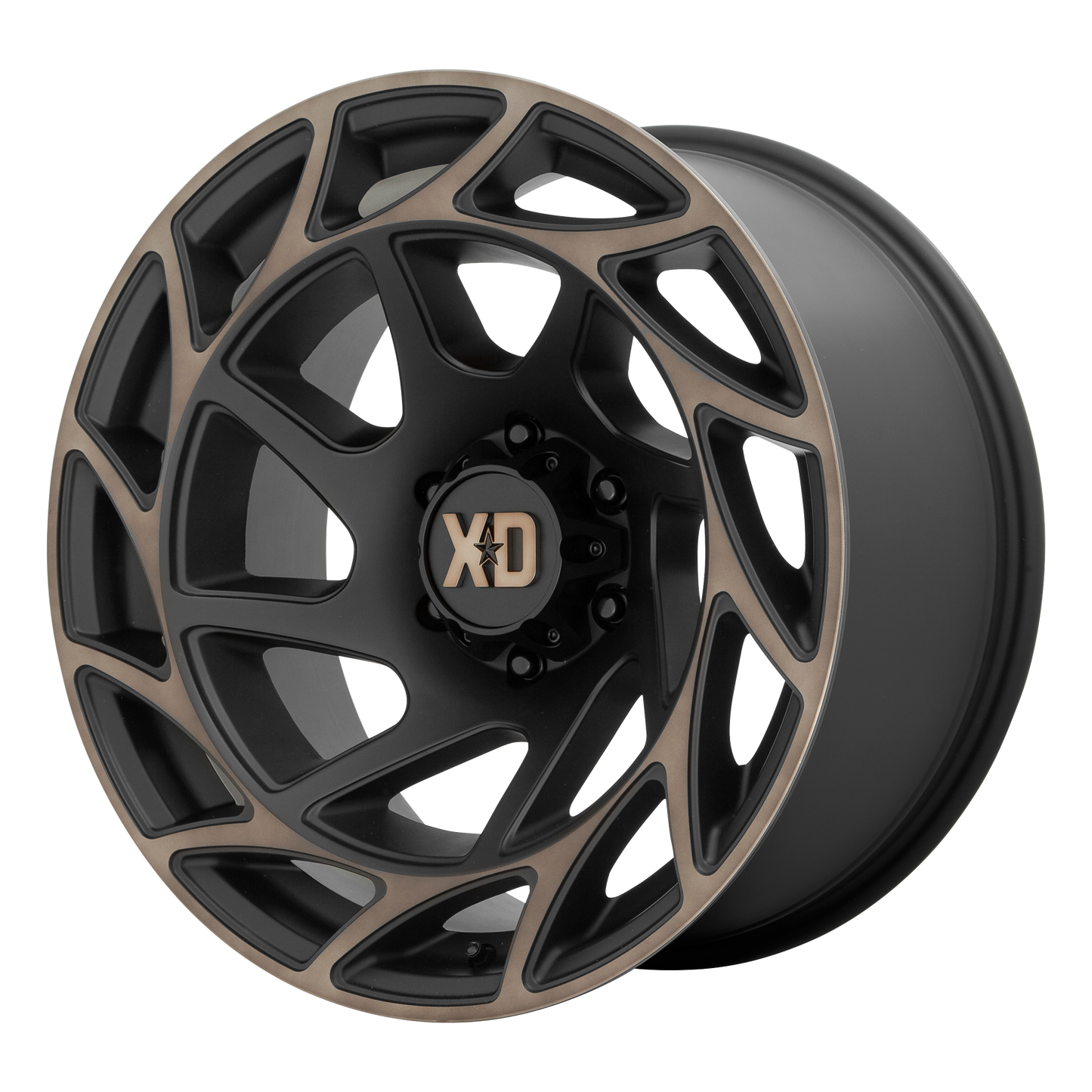 20x12 XD XD860 Onslaught Satin Black W/ Bronze Tint Wheel 8x170 (-44mm)