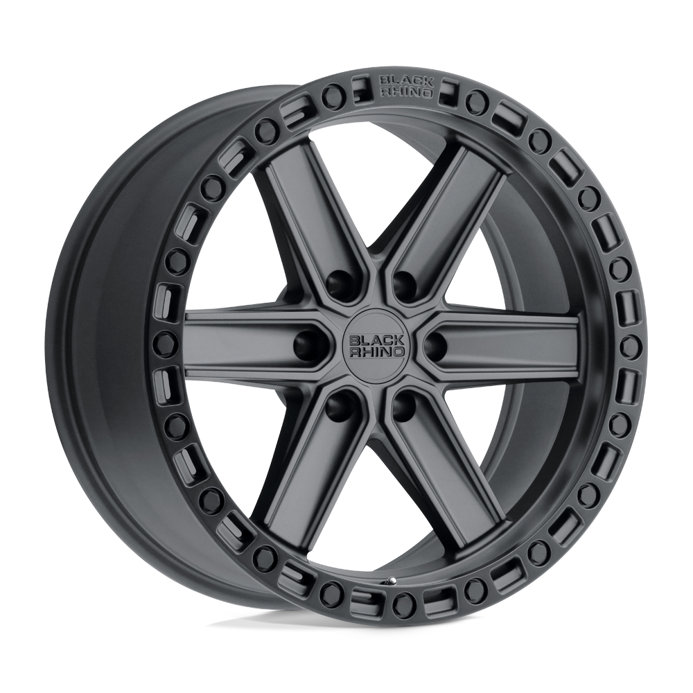20x9.5 Black Rhino HENDERSON GUN BLACK W/ BLACK RING Wheel 6x135 (0mm)