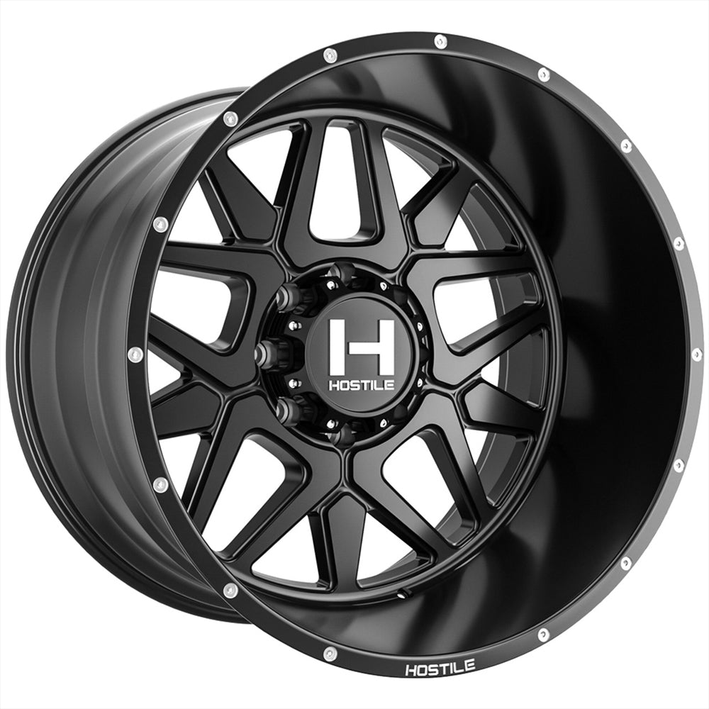 20x10 Hostile H128 Diablo Asphalt (Satin Black) Wheel 8x170 (-19mm)