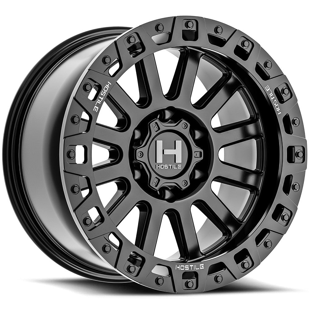 17x9 Hostile H139 Dominator Asphalt Wheel 6x5.5 (0mm)