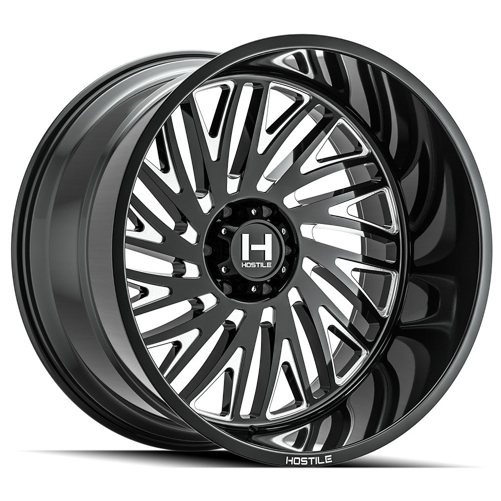 20x10 Hostile H131 Syclone Blade Cut (Black Milled) Wheel 5x5 (-19mm)
