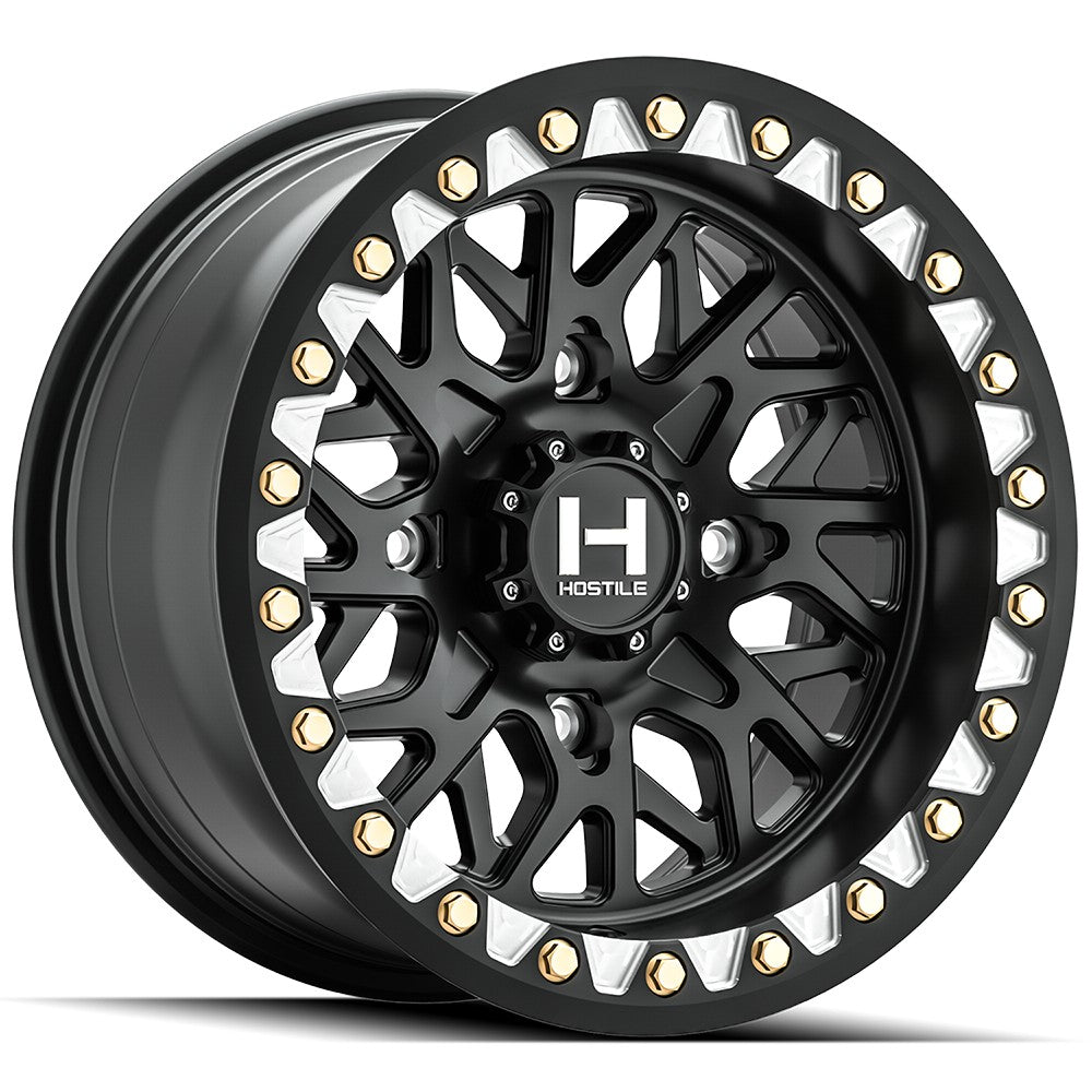 15x10 Hostile UTV H333 Glamis Satin Black UTV BEADLOCK Wheel 4x137 (0mm)