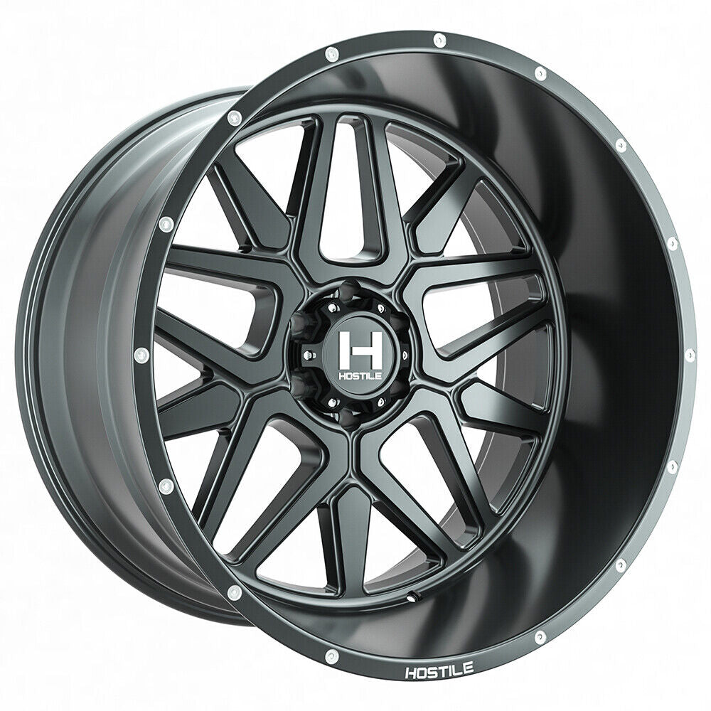 20x12 Hostile H128 Diablo Asphalt (Satin Black) Wheel 6x135 (-44mm)