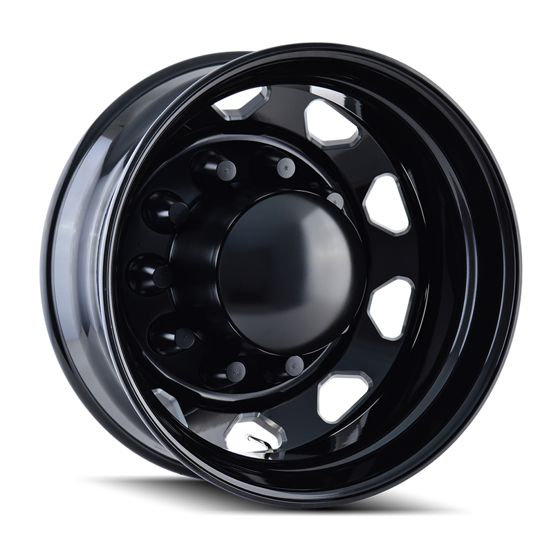 22.5x8.25 Ionbilt IB02 Black Rr DUALLY Wheel 10x285 (169mm)
