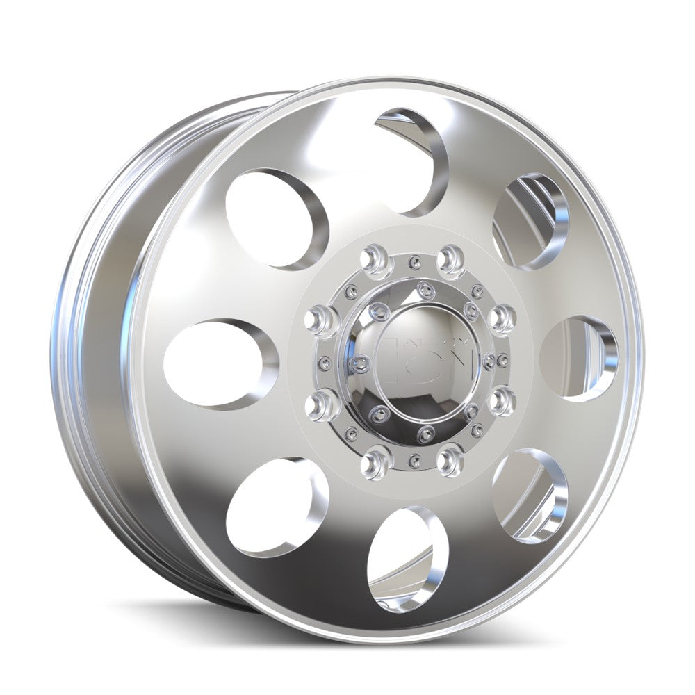 20x8.25 Ion 167 Polished DUALLY FRONT Wheel 8x200 (115mm)