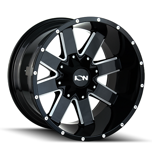 20x9 Ion 141 Gloss Black Milled Wheel 6x135/6x5.5 (15mm)