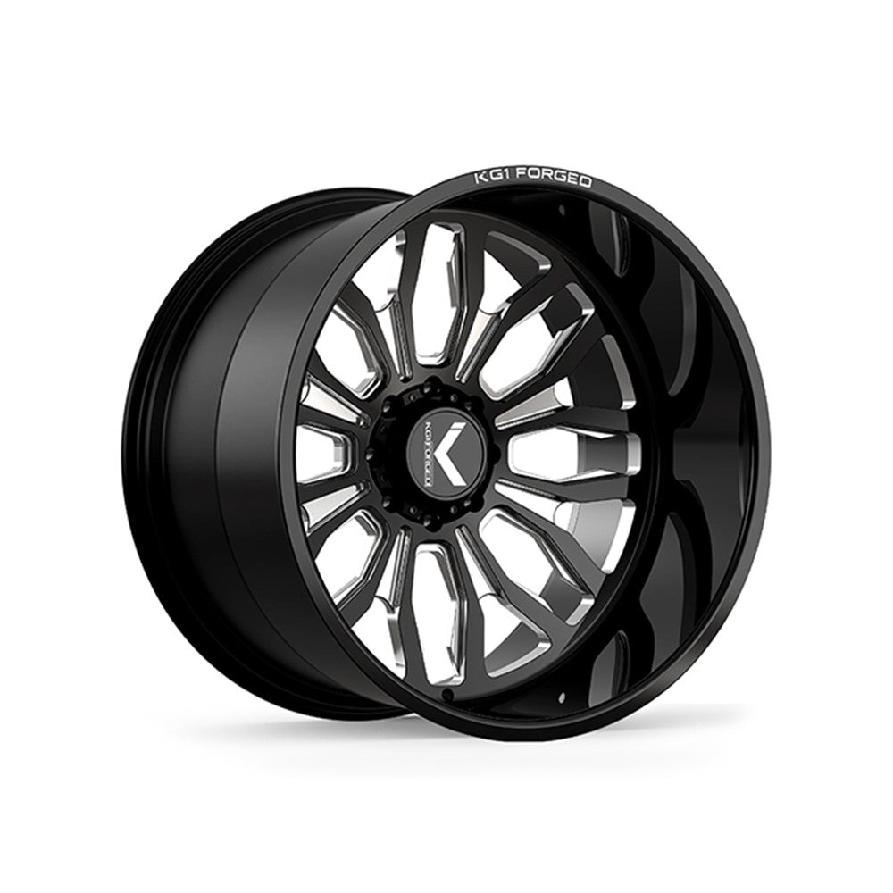26x14 KG1 KC017 Heathen Gloss Black Premium Milled FORGED Wheel Blank (-76mm)