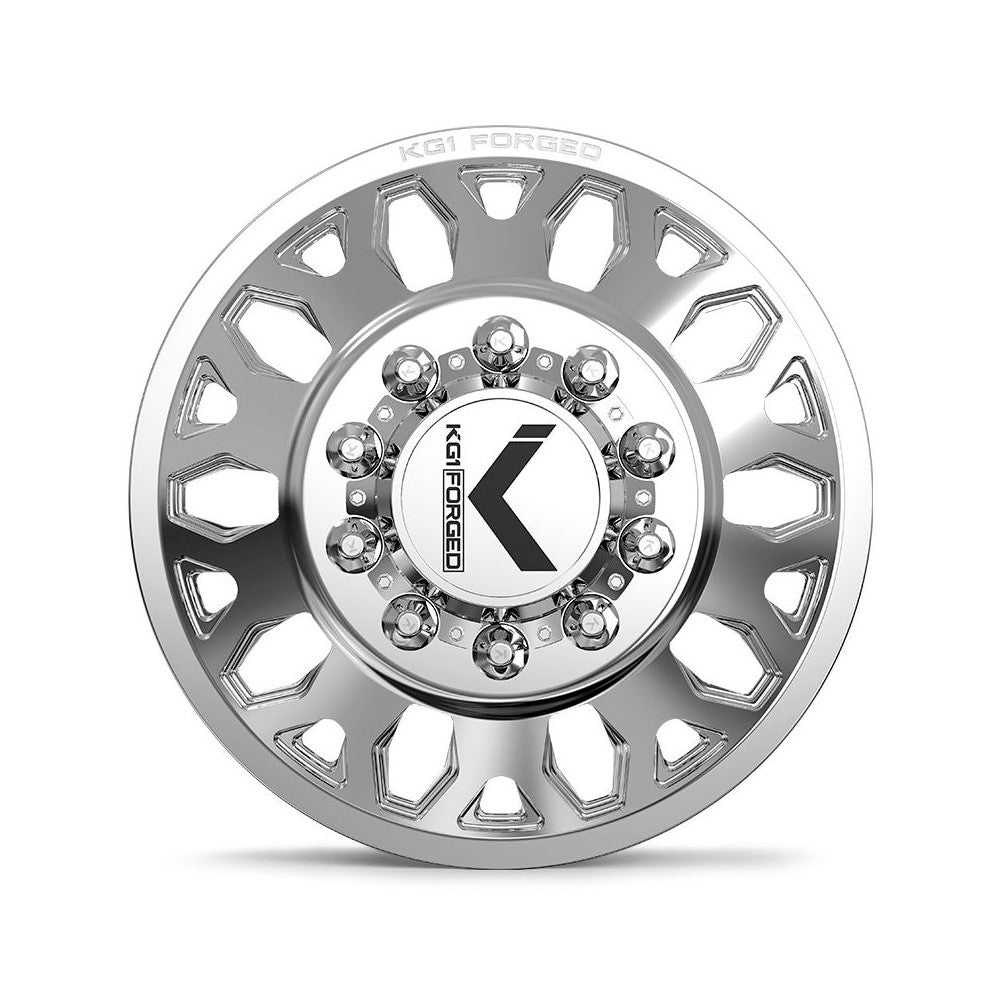 24x8.25 KG1 Forged KD002 Honor Polished DUALLY FRONT Wheel 10x285 (146/168mm)