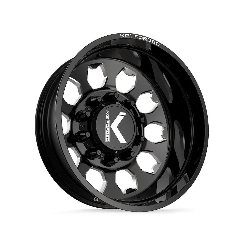 26x8.25 KG1 Forged KD003 Sarge DUALLY REAR/INNER Black Wheel 10x285 (146mm)