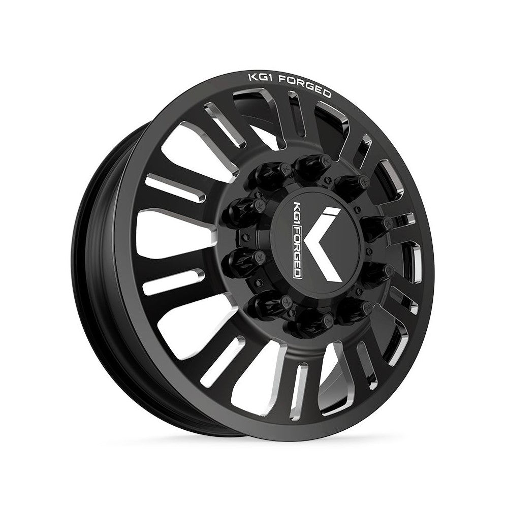 26x8.25 KG1 Forged KD004 Duel Black Milled DUALLY FRONT Wheel 10x285 (146mm)