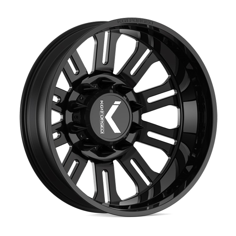 24x8.25 KG1 Forged KD004 Duel-D Black DUALLY REAR Wheel 10x285 (146/168mm)