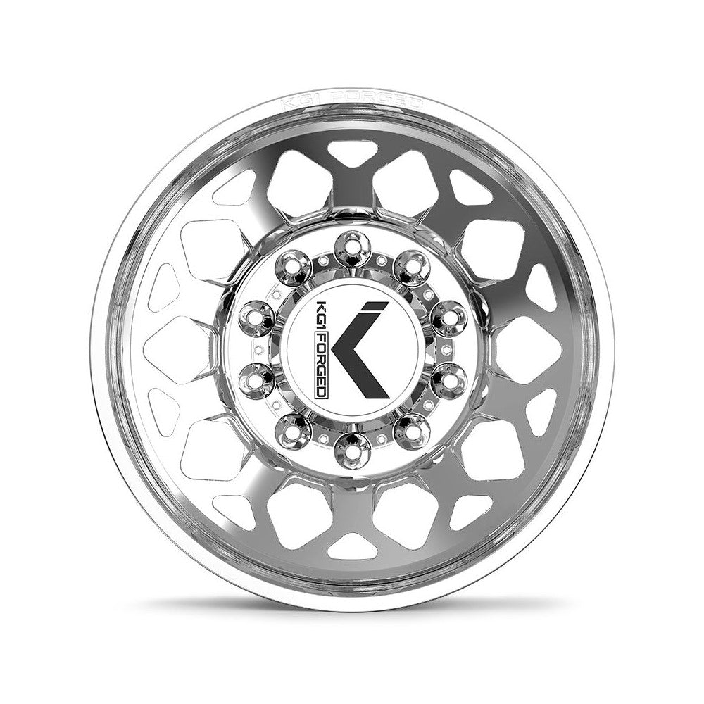 24x8.25 KG1 Forged KD006 Blitz Polished DUALLY REAR/INNER Wheel 10x285 (145mm)