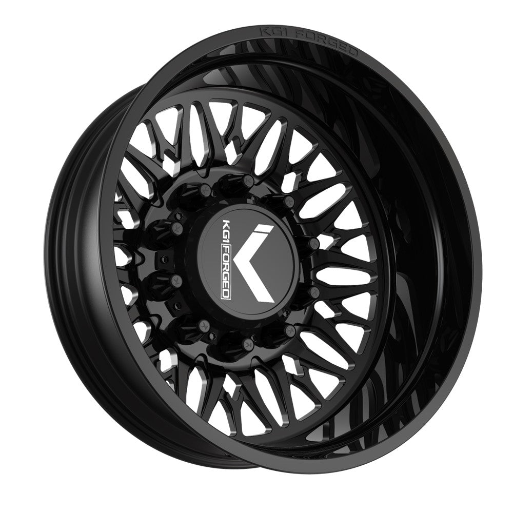 24x8.25 KG1 Forged KD014 Trident-D Black DUALLY REAR/INNER Wheel 10x285 (145mm)
