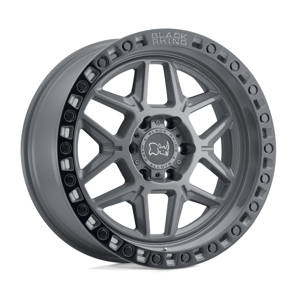 17x9 Black Rhino KELSO BATTLESHIP GRAY W/ BLACK RING Wheel 6x5.5 (0mm)