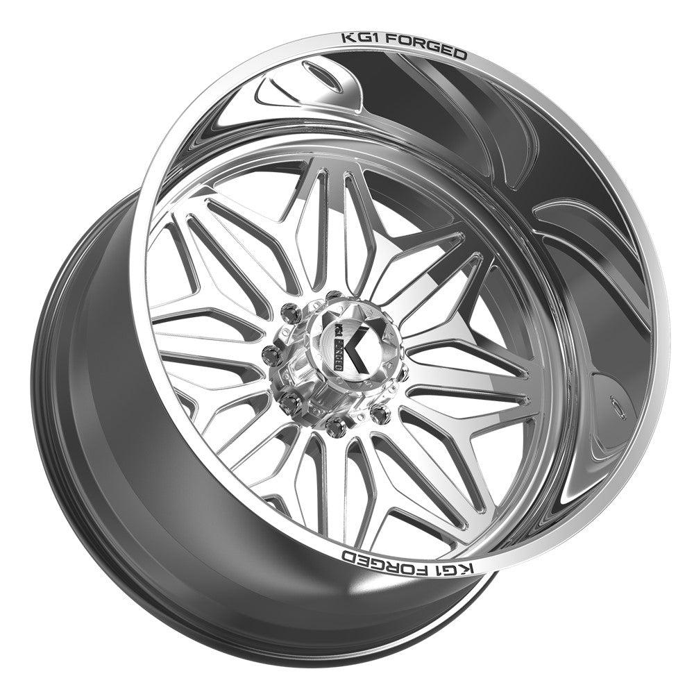26x16 KG1 Forged KF014 Snow Polished FORGED Wheel 8x170 (-101mm)