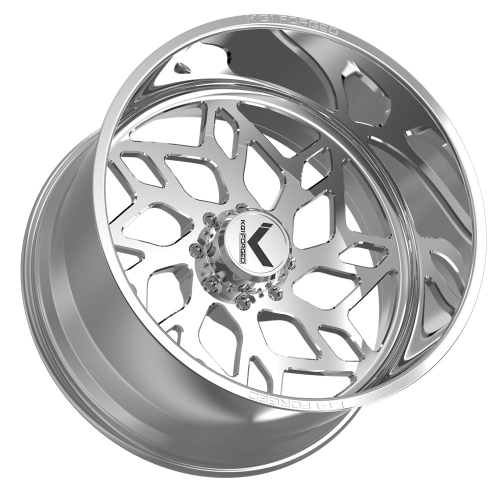 26x12 KG1 KF021 Kreator Polished LEFT DIRECTIONAL FORGED Wheel 8x180 (-44mm)