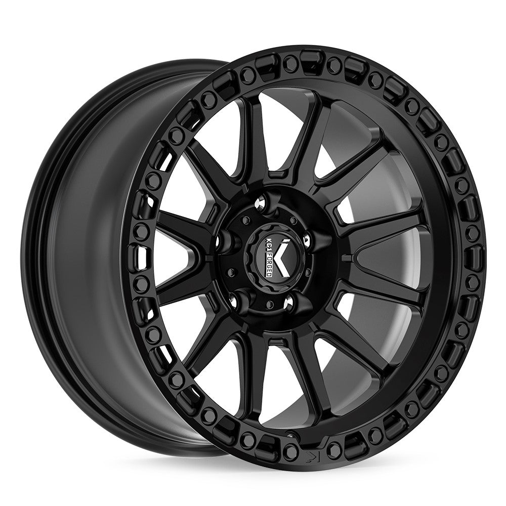 17x9 KG1 Forged KO105F Adrenaline Textured Matte Black Wheel 6x5.5 (0mm)