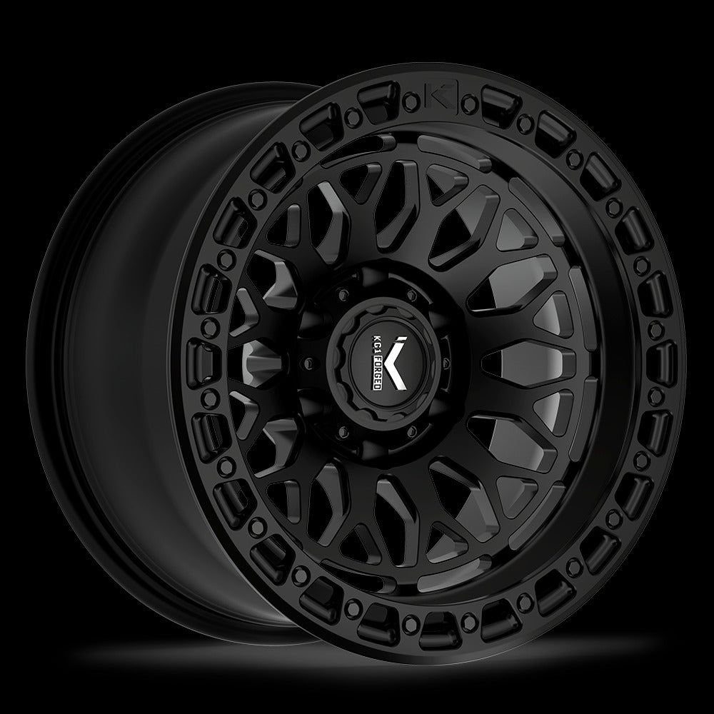 17x9 KG1 Forged KO720E Diamondhead Matte Black Wheel 6x5.5 (-12mm)