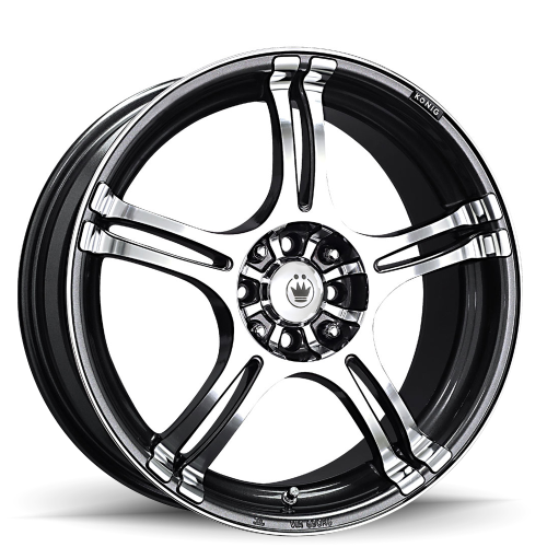16x7 Konig 48A Incident Graphite W/Machined Face Wheel 4x100/4x4.5 (40mm)