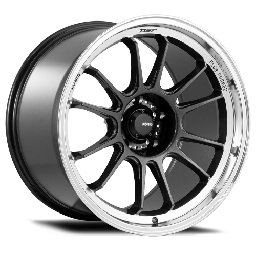18x8.5 Konig 47MC Hypergram Metallic Carbon Machined Lip Wheel 5x108 (43mm)