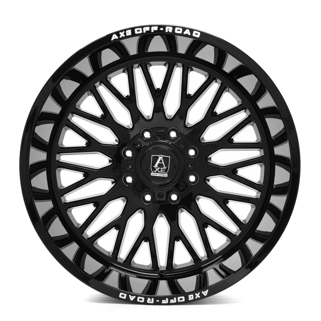 24x14 Axe Wheels Kratos Gloss Black Wheel 8x6.5 (-76mm)