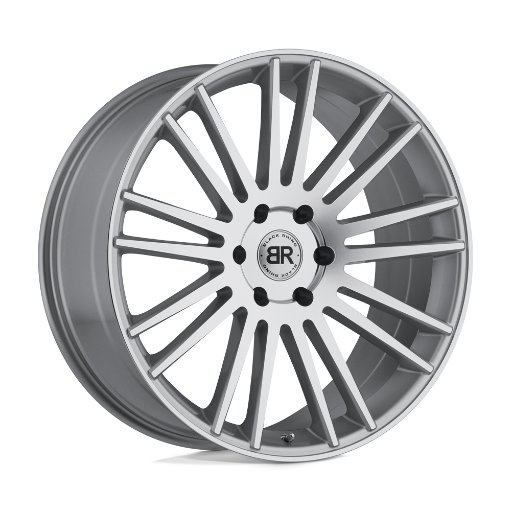 22x9.5 Black Rhino KRUGER SILVER W/ MIRROR-CUT FACE Wheel 6x5.5 (10mm)