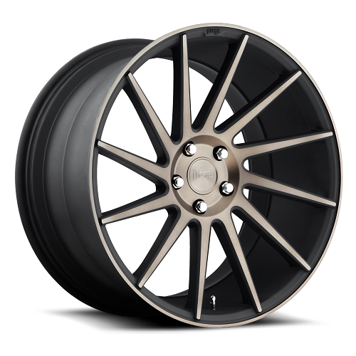 20x8.5 M114 Niche Surge Left Matte Black Machined Wheel 5x4.5 (35mm)