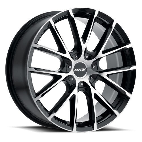 20x8.5 MKW M123 Gloss Black Machined Wheel 5x112/5x4.5 (40mm)